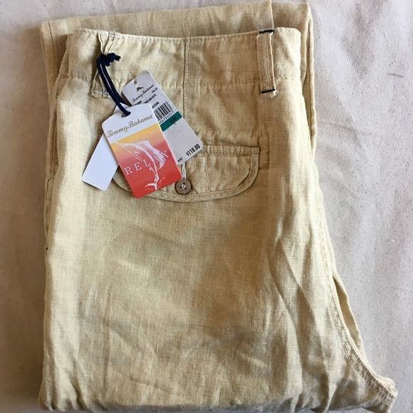 NWT Tommy Bahama Summerland Keys Linen Pants 35x34 - Picture 2 of 7